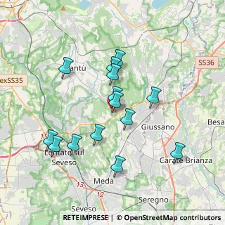 Mappa Via ai Ferri, 22066 Mariano Comense CO, Italia (3.37571)