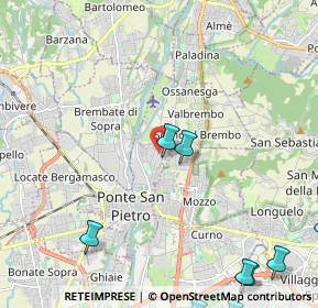 Mappa Via Alessandro Volta, 24036 Ponte San Pietro BG, Italia (3.55917)