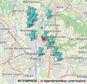 Mappa Via Alessandro Volta, 24036 Ponte San Pietro BG, Italia (1.584)