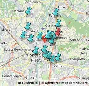 Mappa Via Alessandro Volta, 24036 Ponte San Pietro BG, Italia (1.2885)