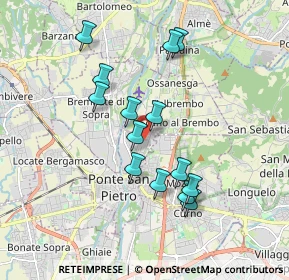 Mappa Via Alessandro Volta, 24036 Ponte San Pietro BG, Italia (1.64357)