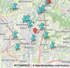 Mappa Via Alessandro Volta, 24036 Ponte San Pietro BG, Italia (2.22867)
