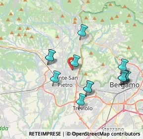 Mappa Via Alessandro Volta, 24036 Ponte San Pietro BG, Italia (3.85308)