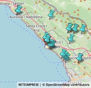 Mappa Str. Costiera, 34151 Grignano TS, Italia (3.8275)