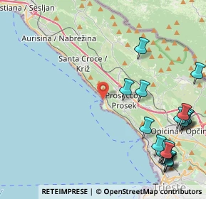 Mappa Str. Costiera, 34151 Grignano TS, Italia (5.8495)