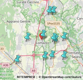 Mappa Via Friuli, 22074 Lomazzo CO, Italia (3.75091)