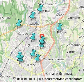Mappa Via Viganò, 20034 Giussano MB, Italia (1.765)