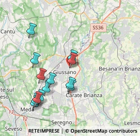 Mappa Via Viganò, 20034 Giussano MB, Italia (3.85923)
