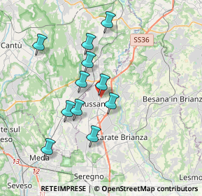 Mappa Via Viganò, 20034 Giussano MB, Italia (3.29364)