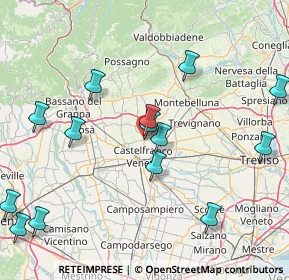 Mappa Riese Pio X, 31039 Vallà TV, Italia (18.72071)