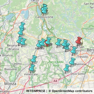 Mappa Via Laghetto del Monsereno, 23898 Imbersago LC, Italia (8.6855)