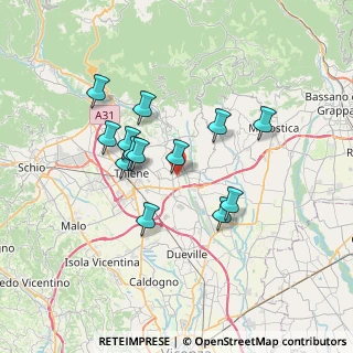 Mappa Via Bassano del Grappa, 36030 Sarcedo VI, Italia (5.97385)
