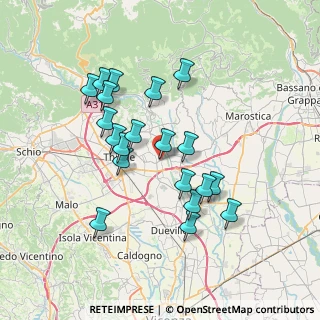 Mappa Via Bassano del Grappa, 36030 Sarcedo VI, Italia (6.5975)