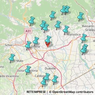Mappa Via Bassano del Grappa, 36030 Sarcedo VI, Italia (10.286)