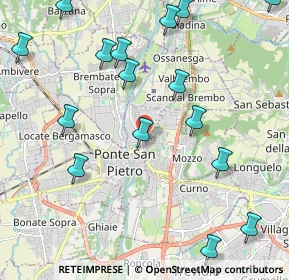 Mappa Via Bartolomeo Dalmasone, 24036 Ponte San Pietro BG, Italia (2.83368)