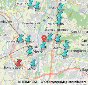 Mappa Via Bartolomeo Dalmasone, 24036 Ponte San Pietro BG, Italia (2.06133)