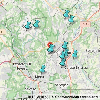 Mappa Via Giuseppe di Vittorio, 22066 Mariano Comense CO, Italia (3.53667)