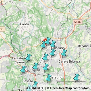 Mappa Via Giuseppe di Vittorio, 22066 Mariano Comense CO, Italia (4.95143)