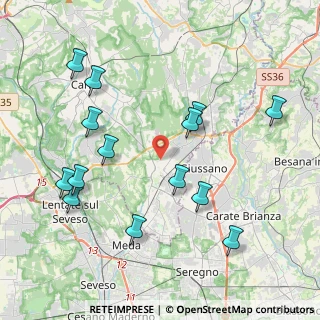 Mappa Via Giuseppe di Vittorio, 22066 Mariano Comense CO, Italia (4.41714)