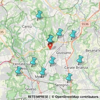 Mappa Via Giuseppe di Vittorio, 22066 Mariano Comense CO, Italia (4.08364)