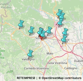 Mappa Via Fornaci, 36015 Schio VI, Italia (6.07583)