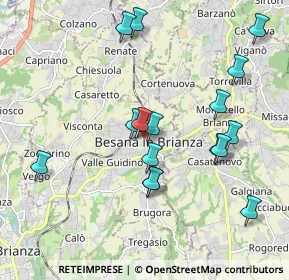 Mappa Via Carlo Ferraio, 20842 Besana in Brianza MB, Italia (1.96938)
