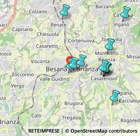 Mappa Via Carlo Ferraio, 20842 Besana in Brianza MB, Italia (1.85182)