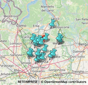 Mappa Via Carlo Ferraio, 20842 Besana in Brianza MB, Italia (10.0215)