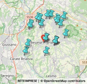 Mappa Via Carlo Ferraio, 20842 Besana in Brianza MB, Italia (3.067)