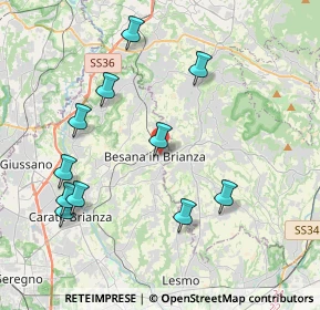 Mappa Via Beato Angelico, 20842 Besana In Brianza MB, Italia (4.27636)