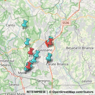 Mappa Via Amerigo Vespucci, 20833 Giussano MB, Italia (3.79231)