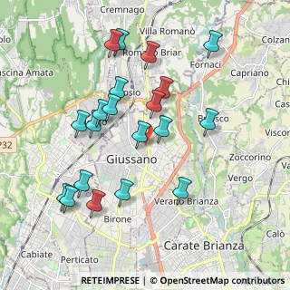 Mappa Via Amerigo Vespucci, 20833 Giussano MB, Italia (1.9345)