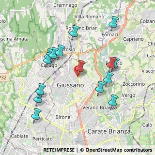 Mappa Via Amerigo Vespucci, 20833 Giussano MB, Italia (2.01533)