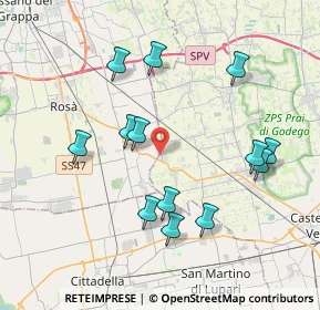 Mappa Via Alessandro Volta, 31037 Loria TV, Italia (3.86462)