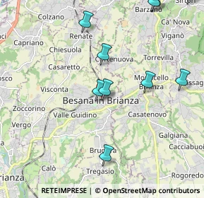 Mappa Via Artigiani, 20842 Besana In Brianza MB, Italia (2.50818)