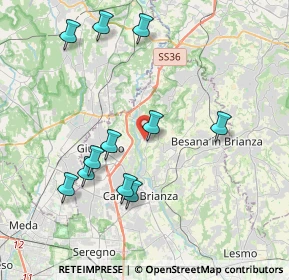 Mappa Via Donatello, 20836 Briosco MB, Italia (4.04455)