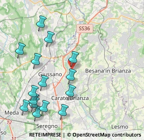 Mappa Via Donatello, 20836 Briosco MB, Italia (4.77533)