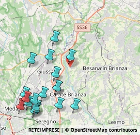 Mappa Via Donatello, 20836 Briosco MB, Italia (4.94611)