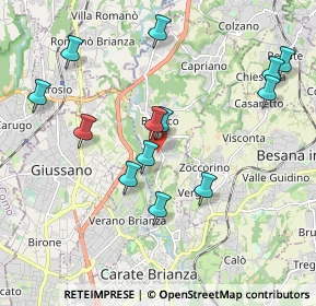 Mappa Via Donatello, 20836 Briosco MB, Italia (1.99769)