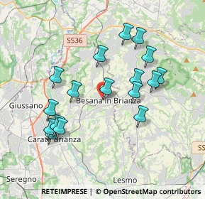 Mappa Piazza Galileo Galilei, 20842 Besana in Brianza MB, Italia (3.60824)