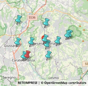 Mappa Piazza Galileo Galilei, 20842 Besana in Brianza MB, Italia (3.31833)