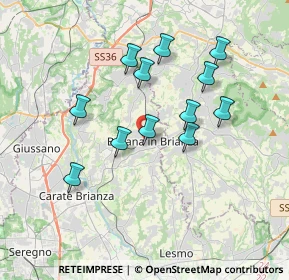 Mappa Piazza Galileo Galilei, 20842 Besana in Brianza MB, Italia (3.2475)