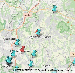 Mappa Piazza Galileo Galilei, 20842 Besana in Brianza MB, Italia (7.17529)