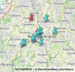 Mappa Piazza Galileo Galilei, 20842 Besana in Brianza MB, Italia (1.11091)