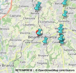 Mappa Piazza Galileo Galilei, 20842 Besana in Brianza MB, Italia (2.24909)