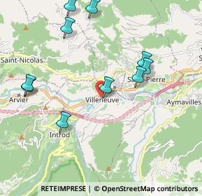 Mappa Piazza dell'Assunzione, 11018 Villeneuve AO, Italia (2.36727)