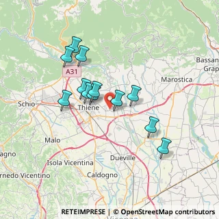 Mappa Via Tordara, 36030 Sarcedo VI, Italia (6.0575)