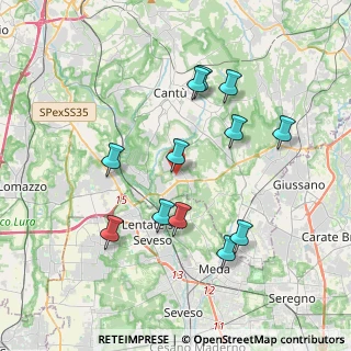 Mappa Via Adamello, 22060 Figino Serenza CO, Italia (3.68333)