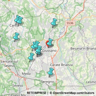 Mappa Via Giuseppe Parini, 20833 Giussano MB, Italia (3.77583)