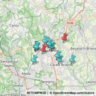 Mappa Via Giuseppe Parini, 20833 Giussano MB, Italia (2.24)